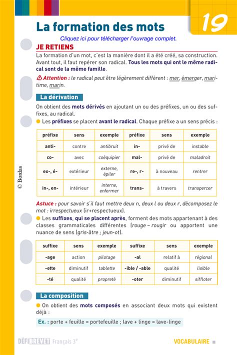 Exercices De Grammaire 3ème Brevet Pdf Classes Grammaticales 3eme